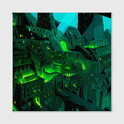 Холст квадратный Зелёный город, цвет: 3D-принт — фото 2