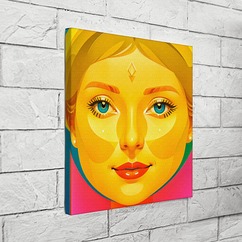Картина квадратная Девушка желтоликая / 3D-принт – фото 3