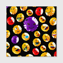 Холст квадратный Хитрый эмоджи, цвет: 3D-принт — фото 2