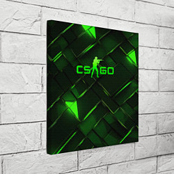 Холст квадратный CSGO green abstract elements, цвет: 3D-принт — фото 2