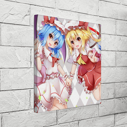 Картина квадратная Touhou Project Remilia and Flandre Scarlet / 3D-принт – фото 3