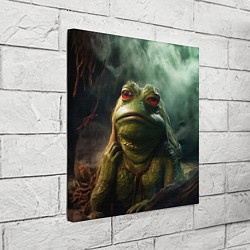 Холст квадратный Большая жаба Пепе, цвет: 3D-принт — фото 2