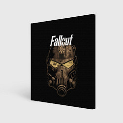 Холст квадратный Шлем фалаут, цвет: 3D-принт
