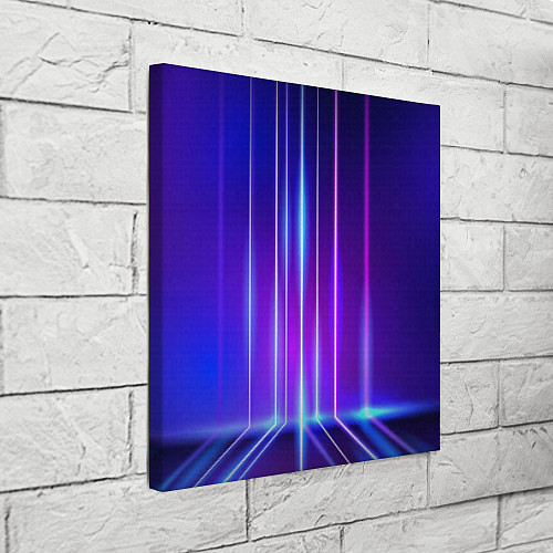Картина квадратная Neon glow - vaporwave - strips / 3D-принт – фото 3