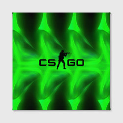 Холст квадратный CSGO green logo, цвет: 3D-принт — фото 2