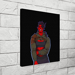 Холст квадратный Карлах - Baldurs gate 3, цвет: 3D-принт — фото 2