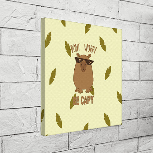 Картина квадратная Будь как капибара / 3D-принт – фото 3