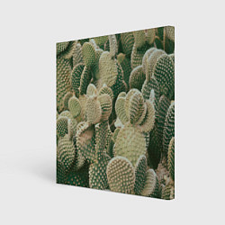 Холст квадратный Поле кактусов, цвет: 3D-принт