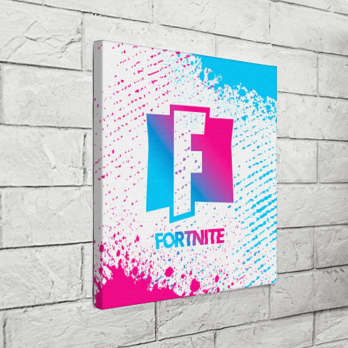 Картина квадратная Fortnite neon gradient style / 3D-принт – фото 3