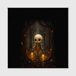 Холст квадратный Призрак в лесу - скелет, цвет: 3D-принт — фото 2