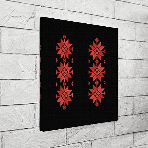 Картина квадратная Удмуртский - вертикаль black 2 / 3D-принт – фото 3
