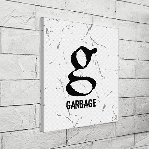Картина квадратная Garbage glitch на светлом фоне / 3D-принт – фото 3