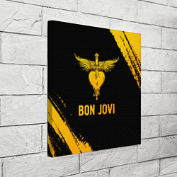Холст квадратный Bon Jovi - gold gradient, цвет: 3D-принт — фото 2