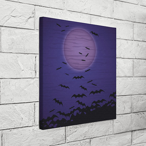 Картина квадратная Летучие мыши шабаш / 3D-принт – фото 3