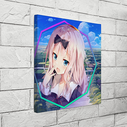 Картина квадратная Kaguya-sama wa Kokurasetai Чика Фудживара / 3D-принт – фото 3