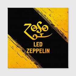 Холст квадратный Led Zeppelin - gold gradient, цвет: 3D-принт — фото 2
