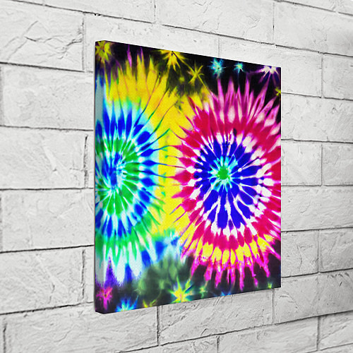 Картина квадратная Colorful floral composition - tie-dye / 3D-принт – фото 3
