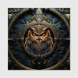 Холст квадратный Сова в викинг-стиле, цвет: 3D-принт — фото 2