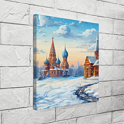 Холст квадратный Российская зима, цвет: 3D-принт — фото 2