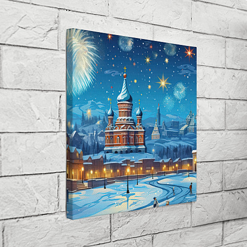 Картина квадратная Новогодняя Москва / 3D-принт – фото 3