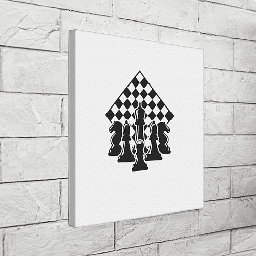 Картина квадратная Шахматная доска и фигуры / 3D-принт – фото 3