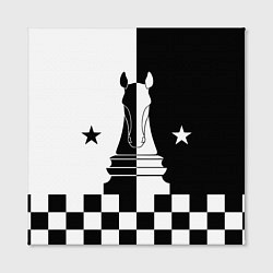 Холст квадратный Шахматный конь, цвет: 3D-принт — фото 2