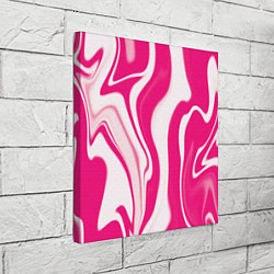 Холст квадратный Абстракция разлитая розовая краска, цвет: 3D-принт — фото 2