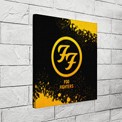 Холст квадратный Foo Fighters - gold gradient, цвет: 3D-принт — фото 2
