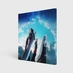 Холст квадратный Зак Клауд и Сефирот final fantasy 7, цвет: 3D-принт