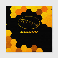 Холст квадратный Jaguar - gold gradient, цвет: 3D-принт — фото 2