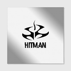 Холст квадратный Hitman glitch на светлом фоне, цвет: 3D-принт — фото 2