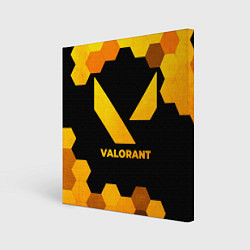 Холст квадратный Valorant - gold gradient, цвет: 3D-принт