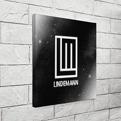 Холст квадратный Lindemann glitch на темном фоне, цвет: 3D-принт — фото 2