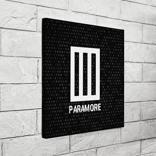 Картина квадратная Paramore glitch на темном фоне / 3D-принт – фото 3