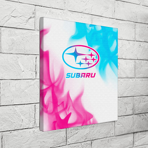 Картина квадратная Subaru neon gradient style / 3D-принт – фото 3