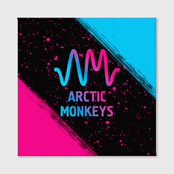 Холст квадратный Arctic Monkeys - neon gradient, цвет: 3D-принт — фото 2