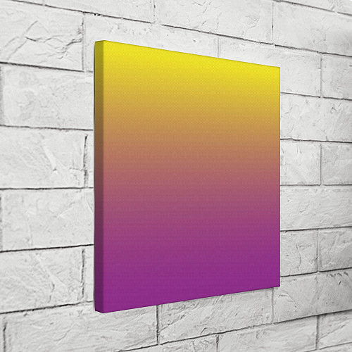 Картина квадратная Желто-фиолетовый градиент / 3D-принт – фото 3