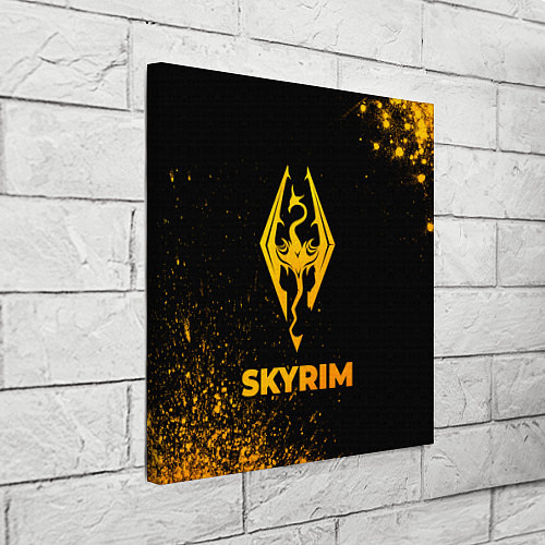 Картина квадратная Skyrim - gold gradient / 3D-принт – фото 3
