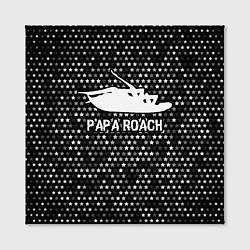 Холст квадратный Papa Roach glitch на темном фоне, цвет: 3D-принт — фото 2