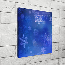 Холст квадратный Декоративные снежинки на фиолетовом, цвет: 3D-принт — фото 2