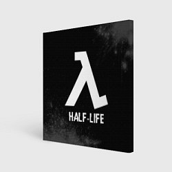 Холст квадратный Half-Life glitch на темном фоне, цвет: 3D-принт
