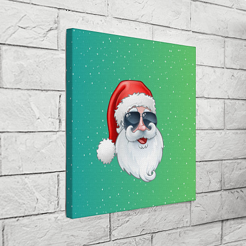 Картина квадратная Дед Мороз в очках / 3D-принт – фото 3