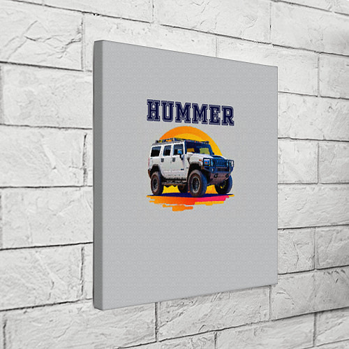 Картина квадратная Нейросеть - Hummer рисунок / 3D-принт – фото 3