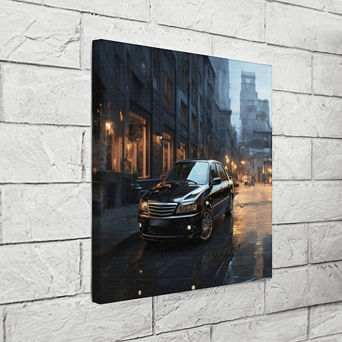Картина квадратная Автомобиль на сумрачной улице / 3D-принт – фото 3