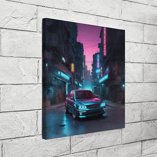 Картина квадратная Автомобиль на закате дня / 3D-принт – фото 3