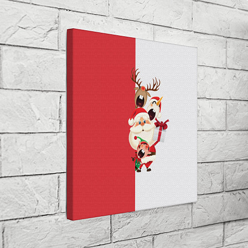 Картина квадратная Новогодние персонажи / 3D-принт – фото 3