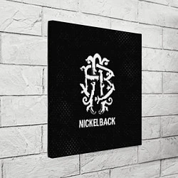 Холст квадратный Nickelback glitch на темном фоне, цвет: 3D-принт — фото 2