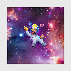 Холст квадратный Homer Simpson in space - ai art, цвет: 3D-принт — фото 2