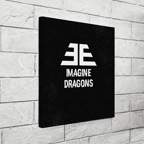 Картина квадратная Imagine Dragons glitch на темном фоне / 3D-принт – фото 3