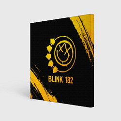 Холст квадратный Blink 182 - gold gradient, цвет: 3D-принт